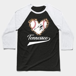 Tennessee Souvenir Baseball Leopard Heart I Love Tennessee Baseball T-Shirt